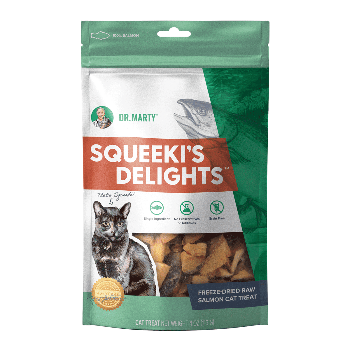 DR. MARTY Squeeki s Delights Freeze Dried Raw Salmon Cat Treats