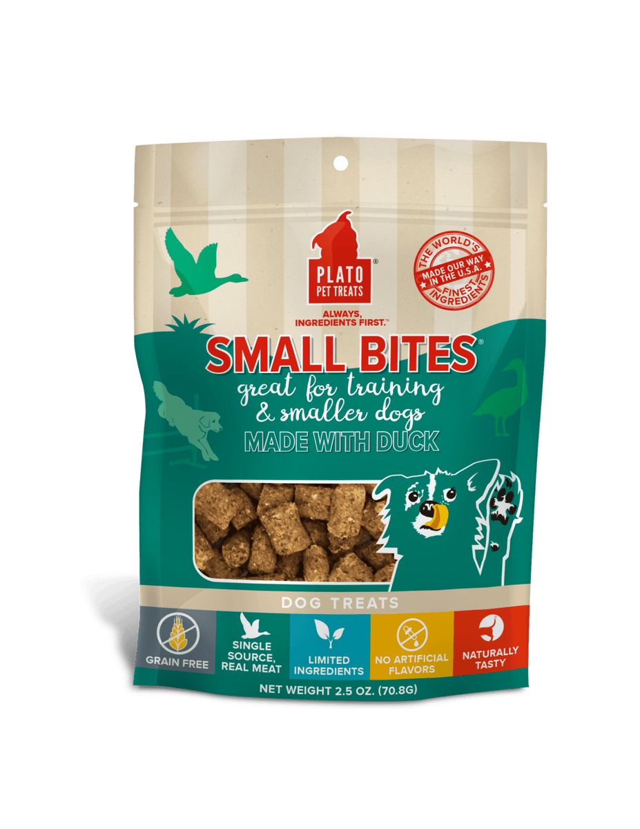 Plato Small Bites Duck Dog Treats