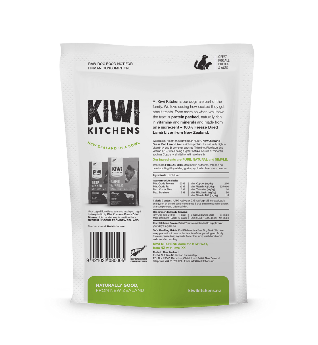 Kiwi kitchens freeze store dried dog food