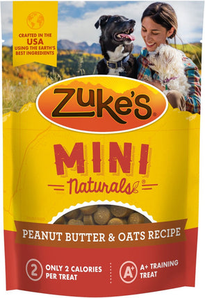 Zukes Mini Naturals Peanut Butter & Oats Dog Treats