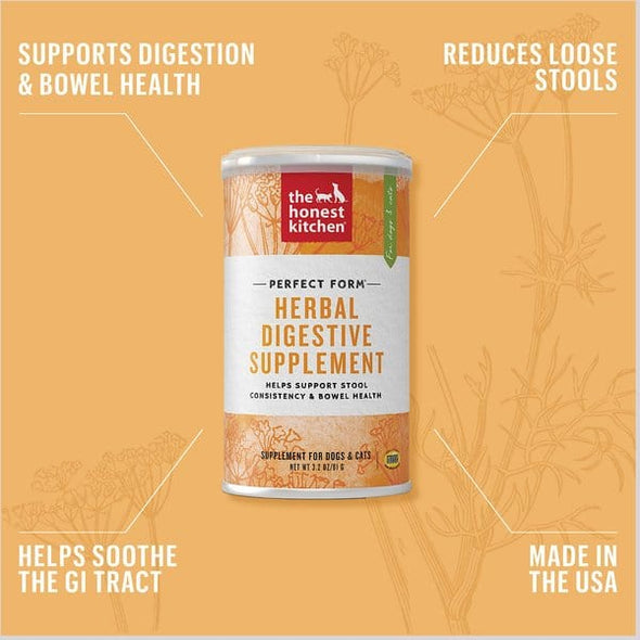 The Honest Kitchen Perfect Form Herbal Digestive Supplement for Dogs and Cats