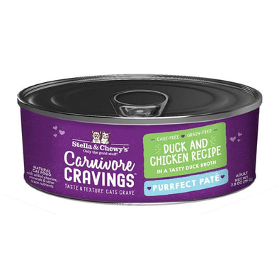 Stella & Chewy's Carnivore Cravings Purrfect Pate Duck & Chicken Pate Recipe in Broth Wet Cat Food