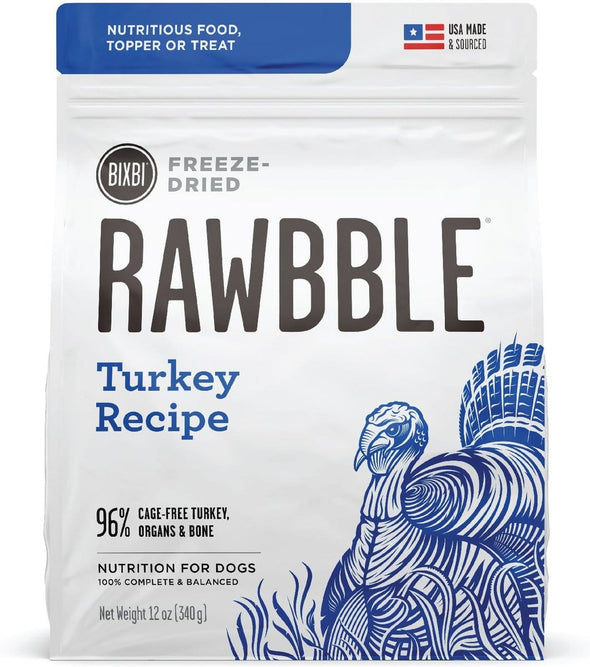 Bixbi Rawbble Freeze-Dried Turkey Recipe Dog Food