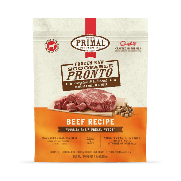 Primal Pronto Raw Frozen Beef Dog Food