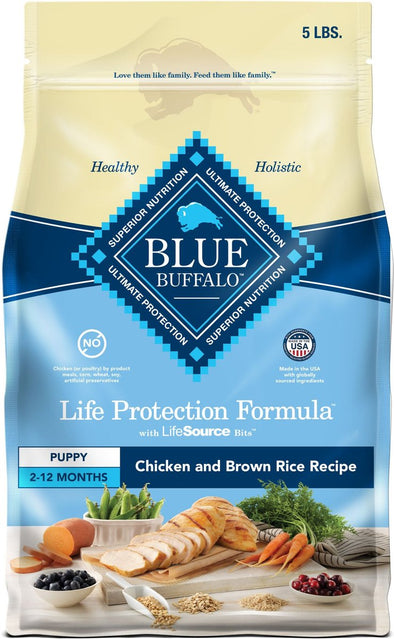 Blue Buffalo Life Protection Natural Chicken & Brown Rice Recipe Puppy Dry Dog Food