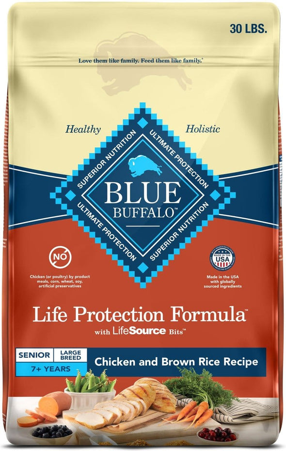 Blue Buffalo Life Protection Chicken & Brown Rice Recipe Large Breed Senior Dry Dog Food