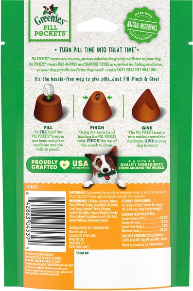 Greenies Pill Pockets Chicken Flavor Dog Treats