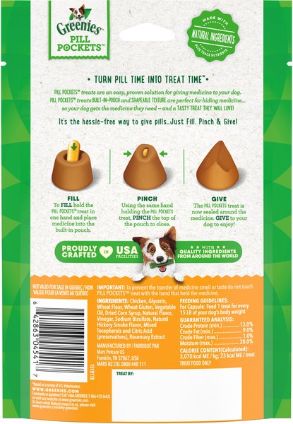 Greenies Pill Pockets Chicken Flavor Dog Treats