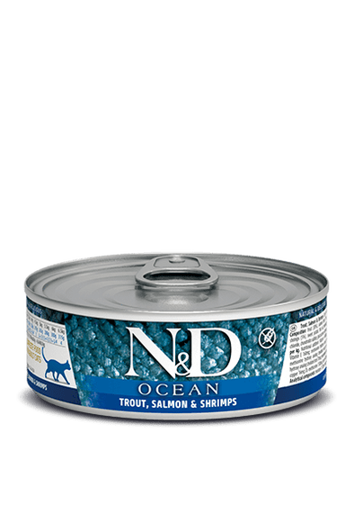 Farmina N&D Ocean Grain Free Trout, Salmon & Shrimp Canned Cat Food