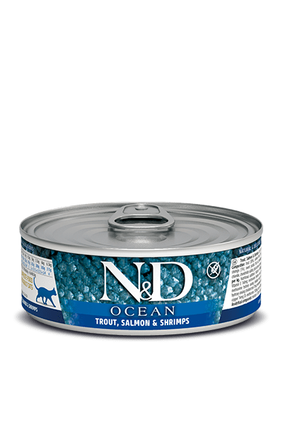 Farmina N&D Ocean Grain Free Trout, Salmon & Shrimp Canned Cat Food