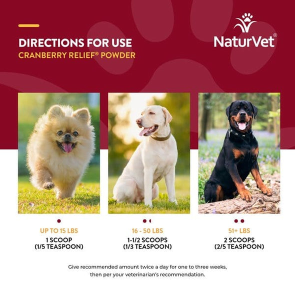 NaturVet Cranberry Relief Plus Echinacea Powder for Cats and Dogs