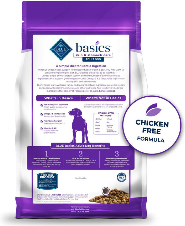 Blue Buffalo Basics Grain Free Adult Turkey and Potato Dry Dog Food