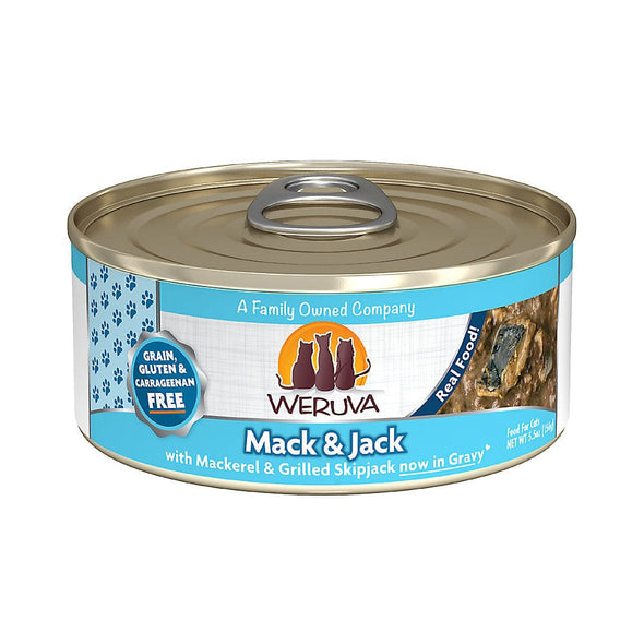 Weruva Mack And Jack With Mackerel and Grilled Skipjack Single Canned Cat Food
