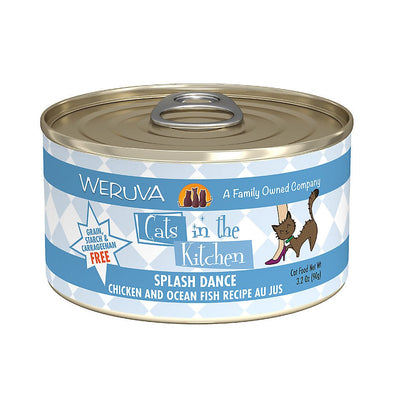 Weruva Cats in the Kitchen Splash Dance Chicken and Ocean Fish in Au Jus Canned Cat Food