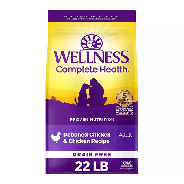 Wellness Complete Health Natural Adult Grain Free Deboned Chicken and Chicken Meal Recipe Dry Dog Food