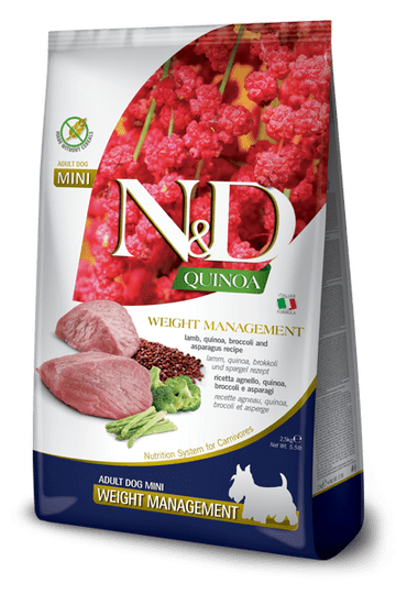 Farmina Pet Foods Adult Weight Management Mini Lamb Quinoa & Broccoli Formula Dry Dog Food