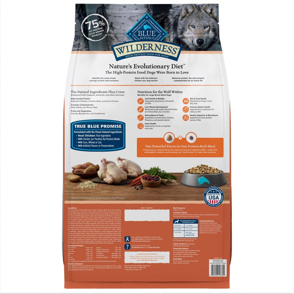 Blue Buffalo Wilderness Wholesome Grains Large Breed  Chicken Recipe Adult Dry Dog Food