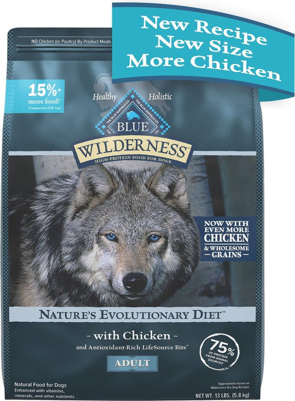 Blue Buffalo Wilderness Wholesome Grains Chicken Recipe Adult Dry Dog Food