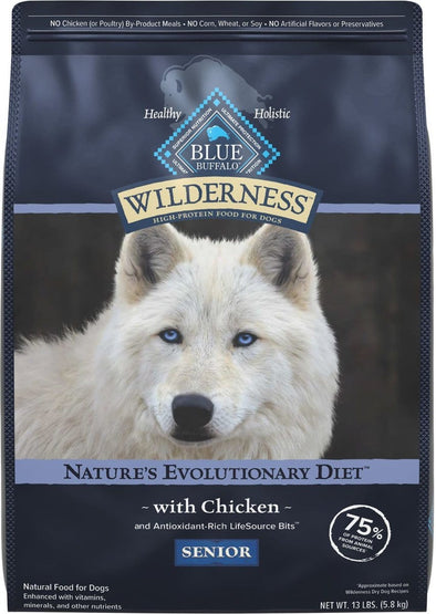 Blue Buffalo Wilderness Wholesome Grains Senior Chicken Recipe Dry Dog Food