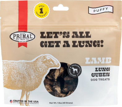 Primal Let's All Get A Lung Lamb Recipe Treats for Dogs