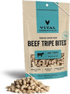 Vital Essentials Freeze Dried Beef Tripe Bites Treats for Dogs