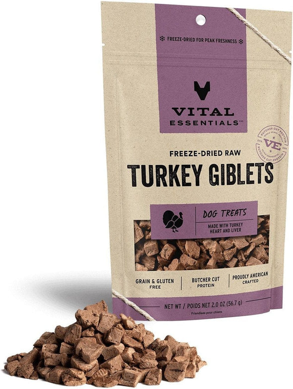 Vital Essentials Freeze-Dried Turkey Giblets Dog Treats