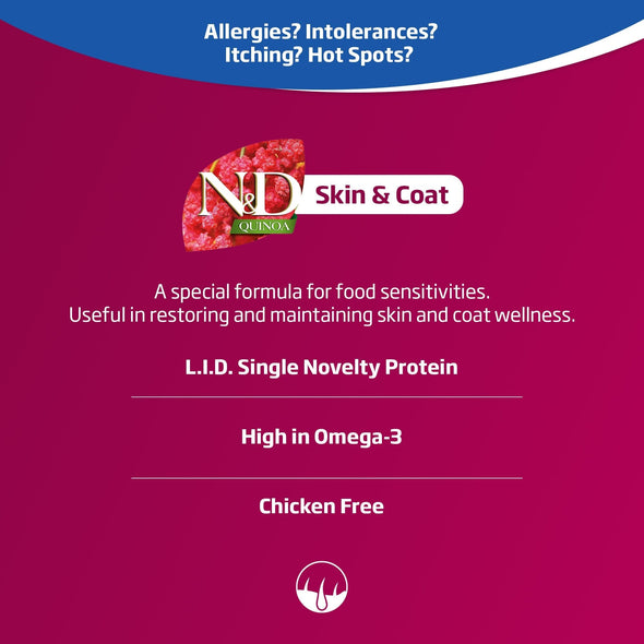 Farmina N&D Quinoa Venison, Coconut & Turmeric Medium & Maxi Adult Dry Dog Food