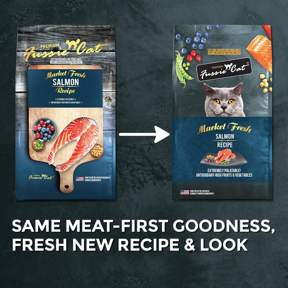 Fussie Cat Market Fresh Grain Free Salmon Recipe Dry Cat Food