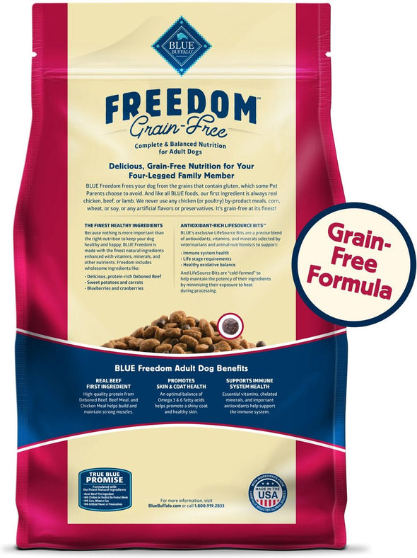 Blue Buffalo Freedom Adult Grain-Free Beef & Potatoes Dry Dog Food