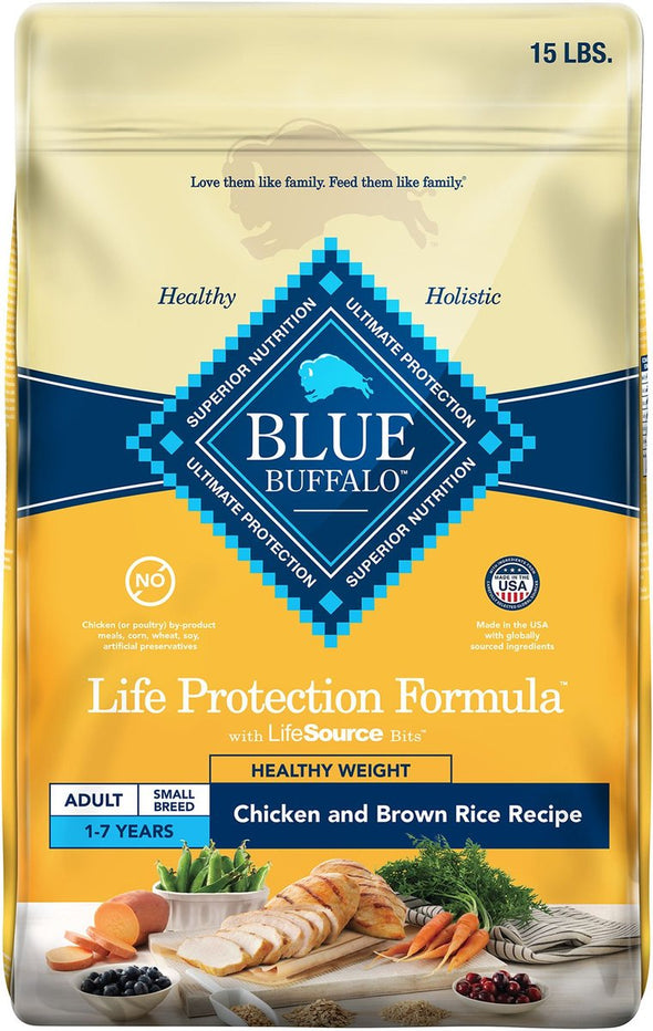 Blue Buffalo Life Protection Healthy Weight Natural Chicken & Brown Rice Recipe Small Breed Adult Dry Dog Food