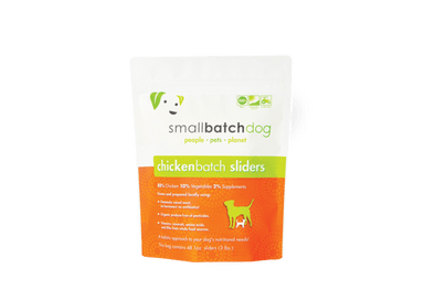 SmallBatch Raw Frozen Chicken Sliders for Dogs
