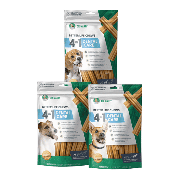 DR. MARTY Better Life Chews 4-in-1 Dental Care Dog Treats