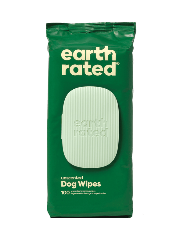 Earth Rated USDA Certified Biobased Unscented Grooming Wipes for Dogs and Cats