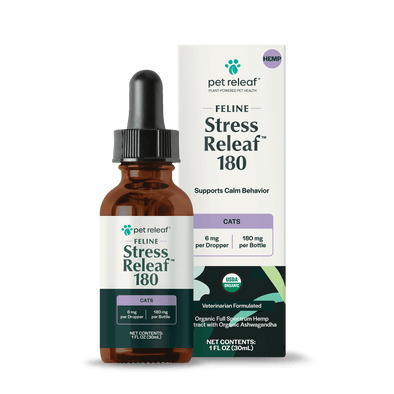 Pet Releaf Feline Stress Releaf 180mg Hemp Oil for Cats