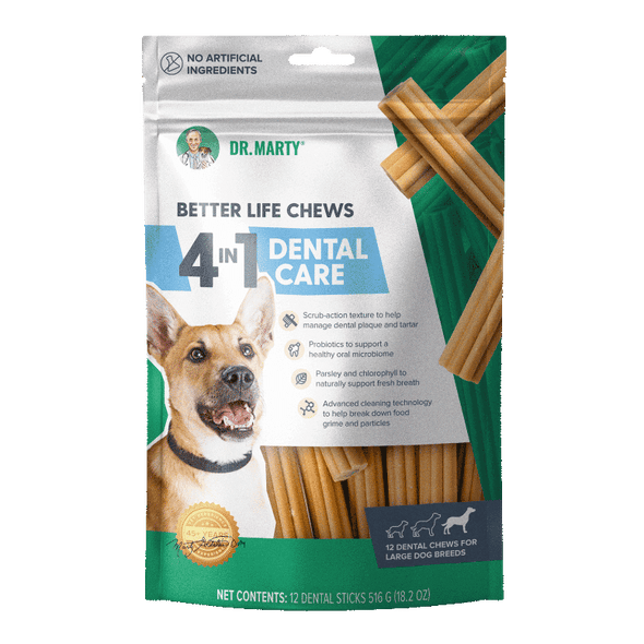 DR. MARTY Better Life Chews 4-in-1 Dental Care Dog Treats