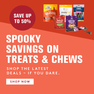 Spooky savings on treats and chews. shop the latest deals if you dare. save up to 50% off. click to shop now. 