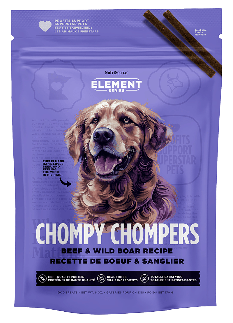 NutriSource Element Series Chompy Chompers Beef Wild Boar Dog Treats