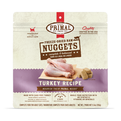 Primal Freeze Dried Nuggets Grain Free Turkey Formula Cat Food