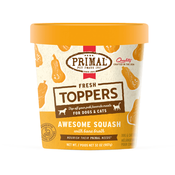 Primal Fresh Toppers Awesome Squash Recipe For Dogs & Cats