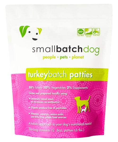 SmallBatch Raw Frozen Turkey Patties for Dogs
