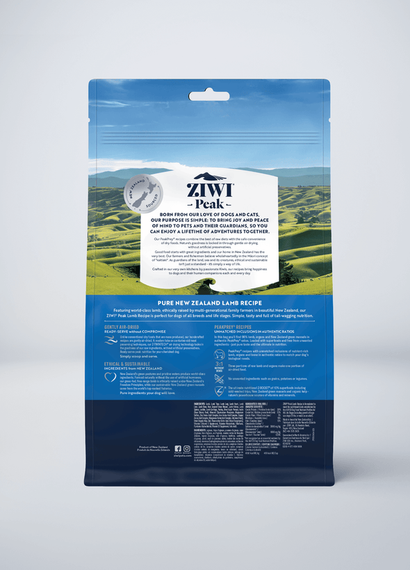 ZiwiPeak Grain Free Air-Dried Lamb Recipe Dry Dog Food
