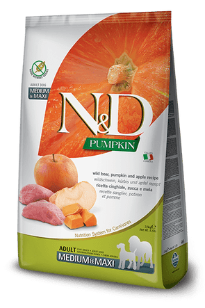 Farmina N&D Pumpkin Grain Free Boar, Pumpkin & Apple Medium & Maxi Adult Dry Dog Food