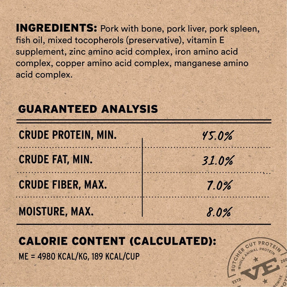 Vital Essentials Pork Entree Soft Nibs Freeze-Dried Raw Cat Food