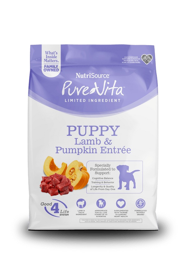 NutriSource PureVita Puppy Lamb & Pumpkin Grain Free Dry Dog Food