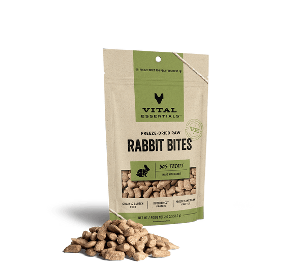 Vital Essentials Freeze-Dried Rabbit Bites Dog Treats