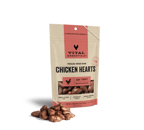 Vital Essentials Freeze-Dried Chicken Hearts Dog Treats