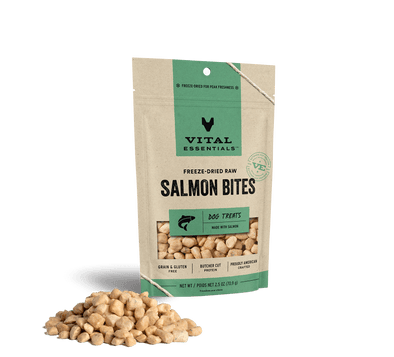 Vital Essentials Freeze-Dried Alaskan Salmon Bites Dog Treats