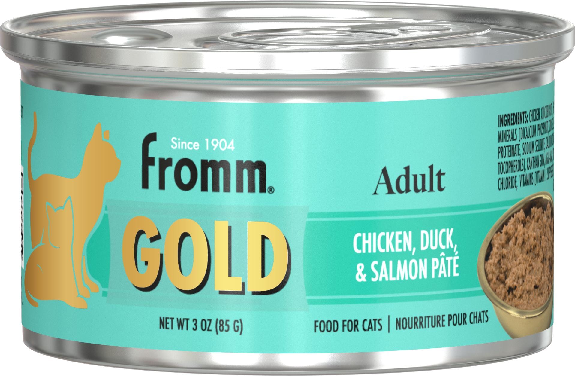 Fromm Gold Chicken, Duck Salmon Pate Canned Cat Food