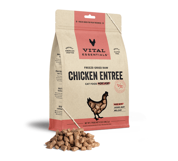Vital Essentials Chicken Entree Mini Nibs Freeze-Dried Raw Cat Food