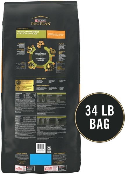 Purina Pro Plan Adult Weight Management Chicken Rice Formula Dry Dog